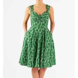 Eshakti 50s style retro hula girl print dress